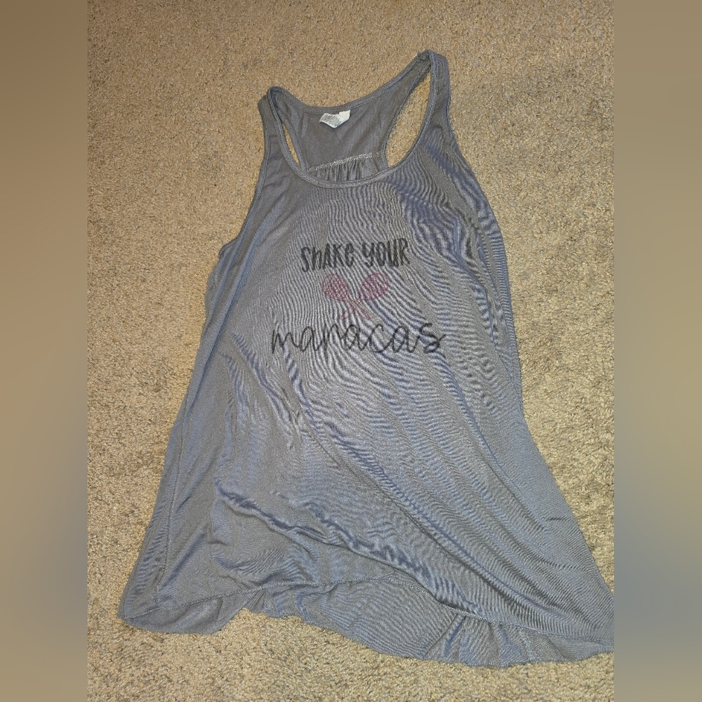 Bella Canvas Gray Tank Top with Fun Print